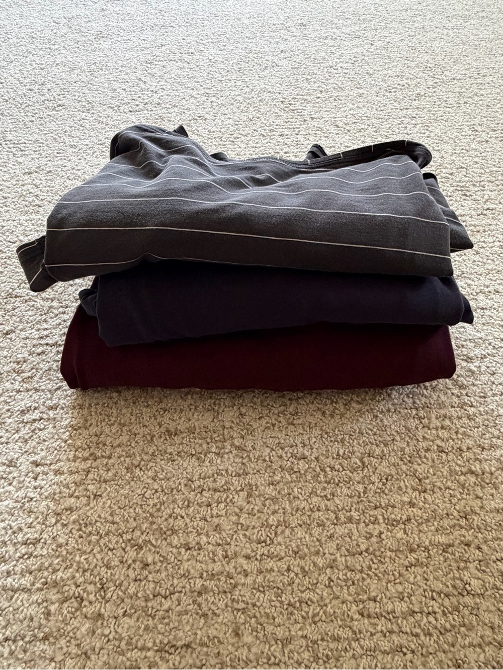 Set of 3 Lululemon Back in Action long sleeve tees, size 8